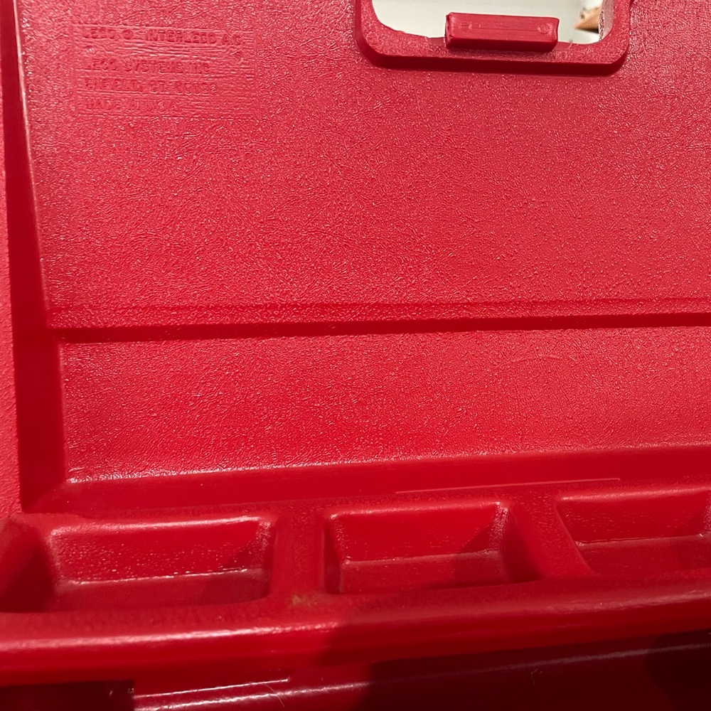 Vintage original red Lego carrying box in good condition